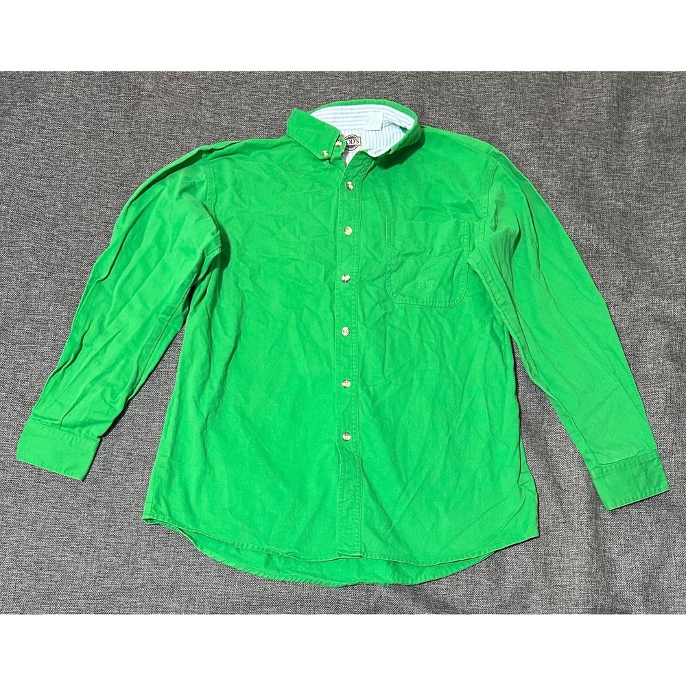 Rods Men's 16 1/2 34‎ Green Long Sleeve Shirt